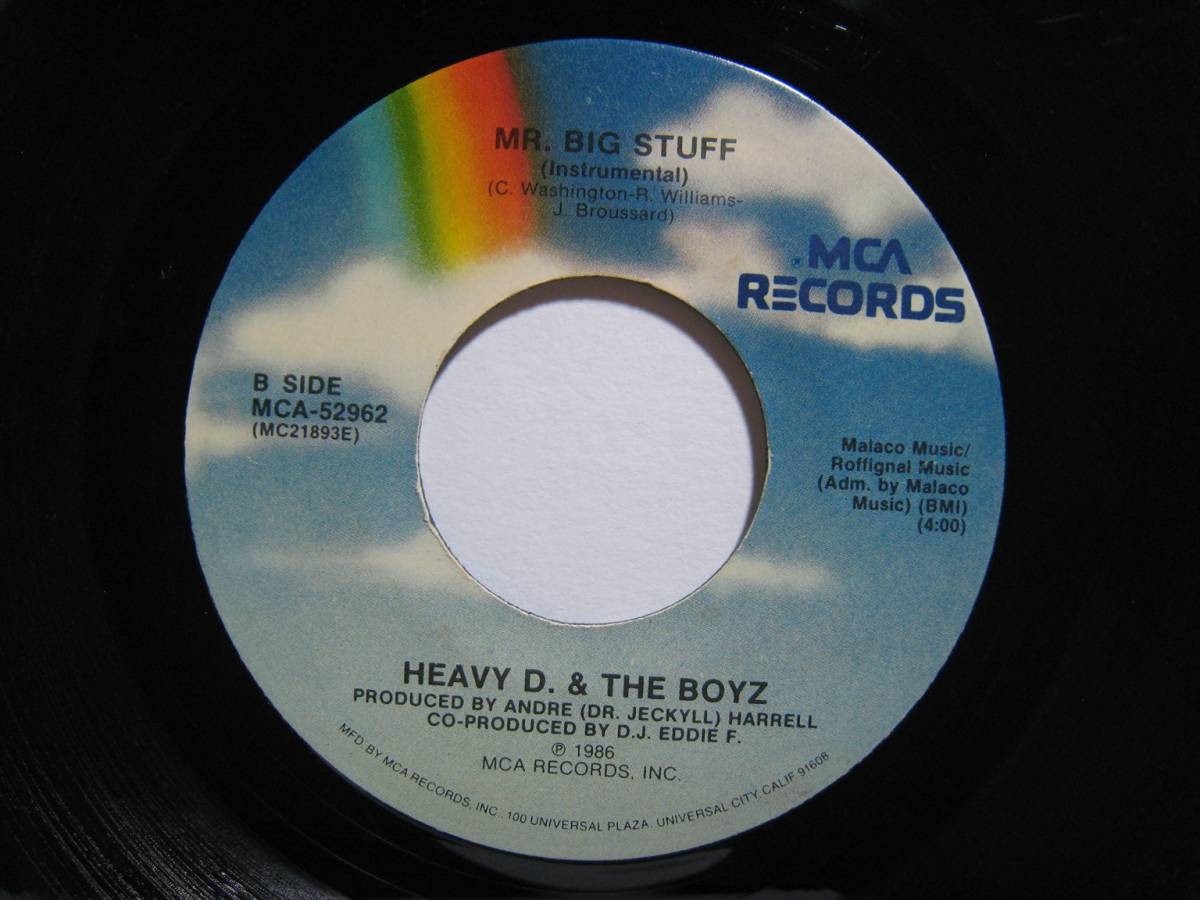 【7”】 HEAVY D. & THE BOYZ / MR. BIG STUFF US盤 ヘヴィ・Ｄ.＆ザ・ボーイズ ミスター・ビッグ・スタッフ_画像3