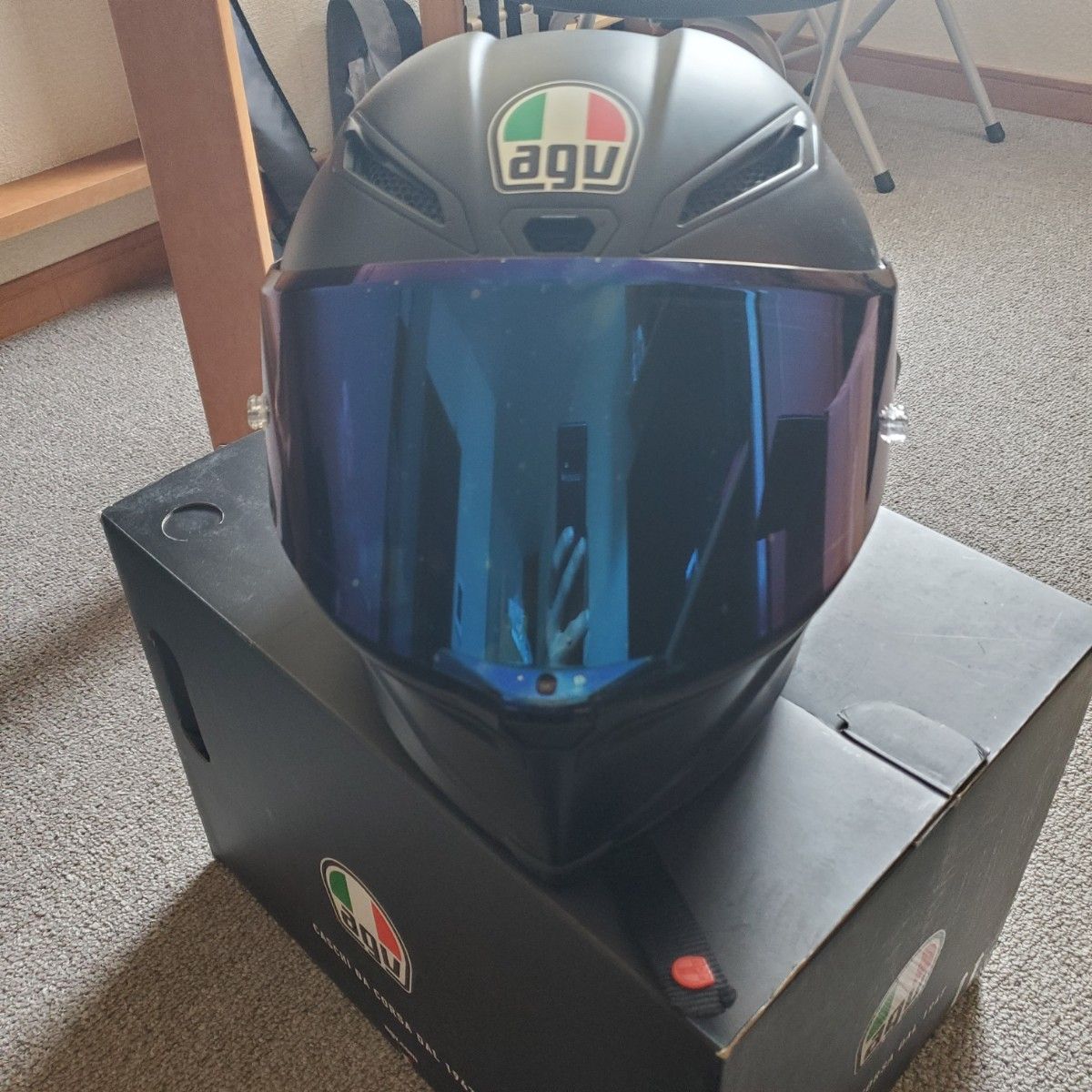低価定番人気 AGV CORSA R用 ミラーシールド イリジウムゴールド VISOR