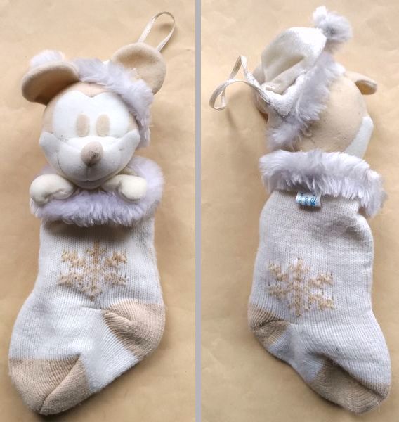  б/у Mickey Mouse Рождество носки мягкая игрушка носки DISNEY CHRISTMAS Disney Рождество TDR Tokyo Disney resort used