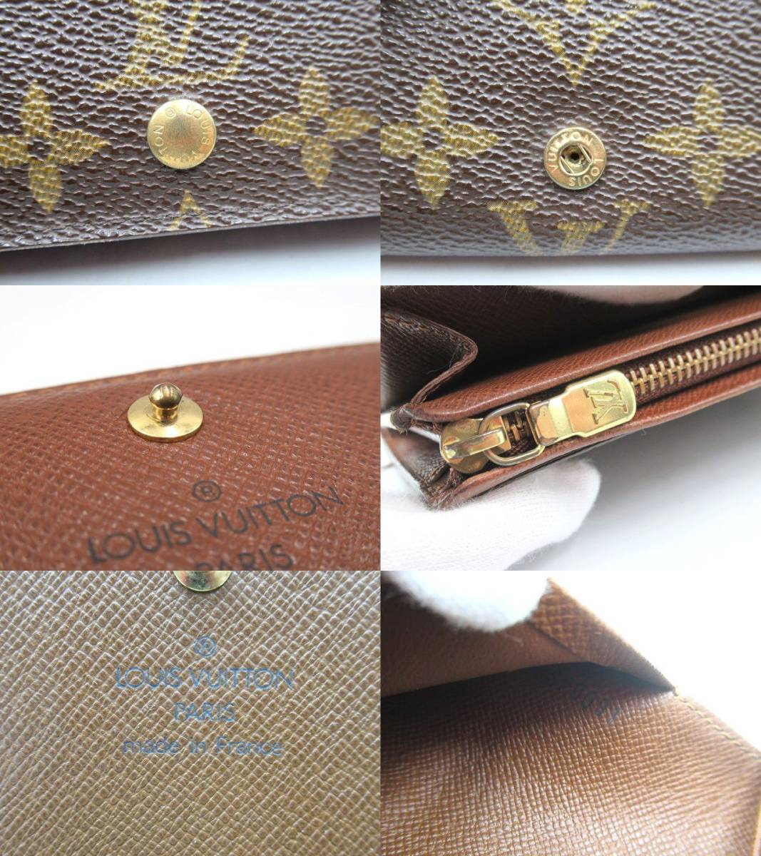 ★★☆LOUIS VUITTON ルイ ヴィトン モノグラム ポルトモネ・ビエ・トレゾール M61730 二つ折り財布 レディース 中古☆★★_画像8