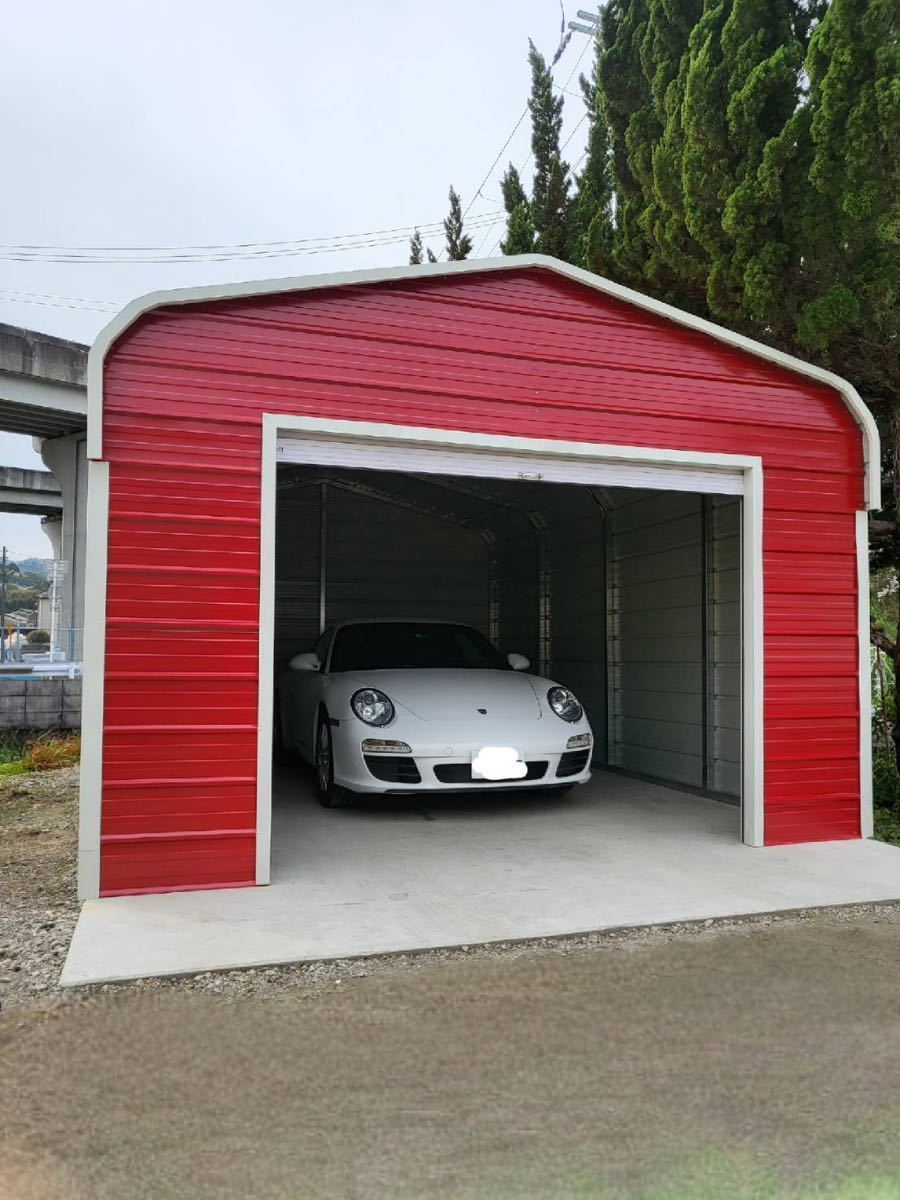 アメリカンガレージ 4m×6m×3.13 倉庫 シャッター付きガレージ アメリカンガレージ 4m×6m×3.13 倉庫 シャッター付きガレージ