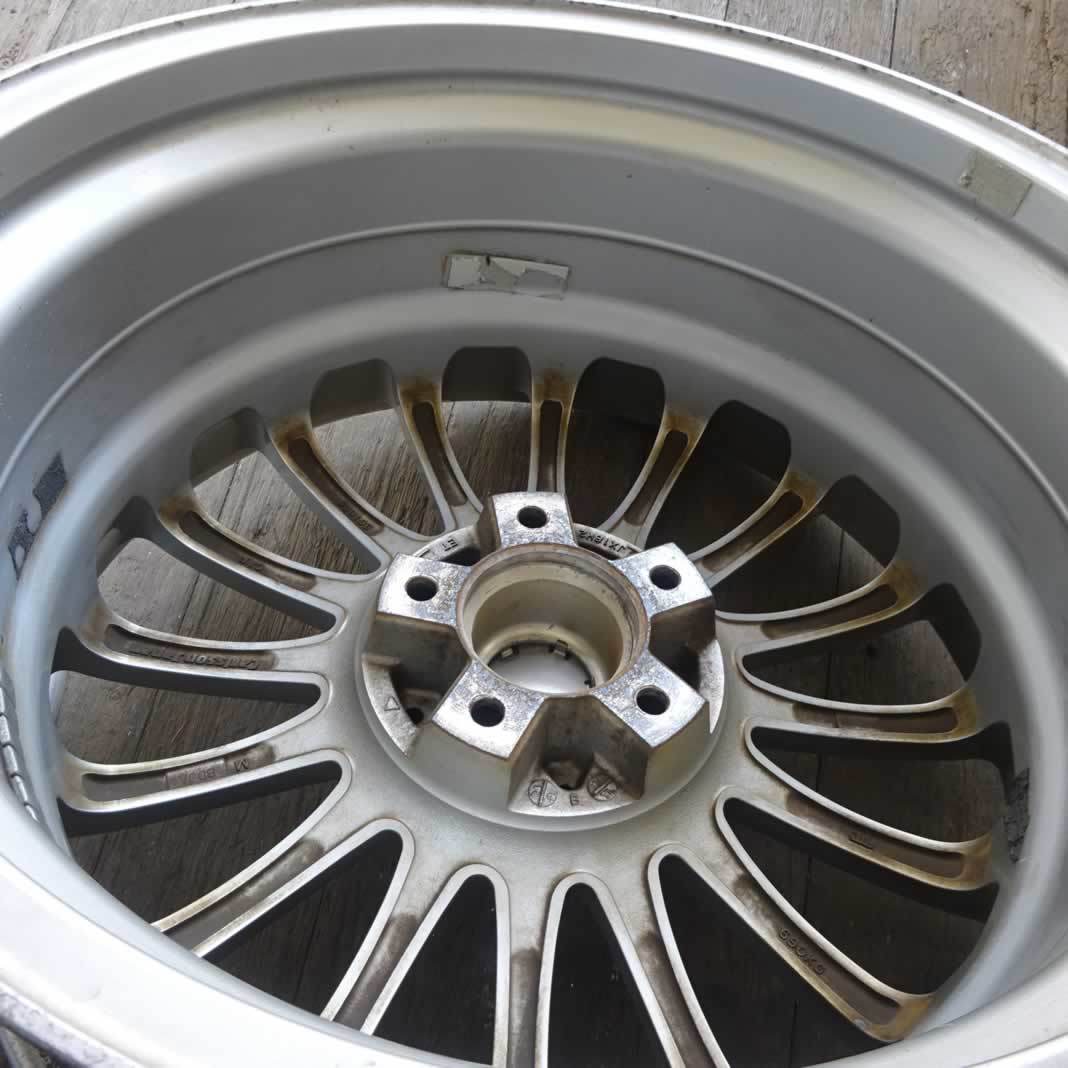 4本 会社宛送料無料 18×8.5J 9.5J カールソン F16 RSF アルミ 5穴 PCD 114.3mm ET+40 アルヴェル クラウン ビッグキャリパー対応 NO,Z0983_画像7