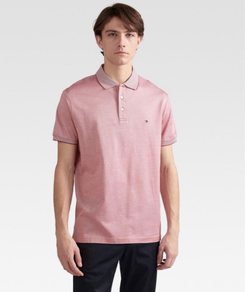 ポロシャツ　トミーヒルフィガー　新品未使用　夏　ゴルフ　赤　レッド　ピンク　半袖