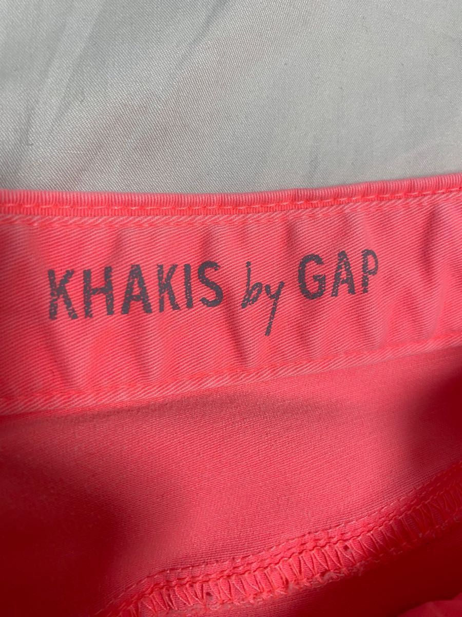 GAP デニム　KHAKIS by GAP スーパースキニー　TWILL ZIPPED 蛍光ピンク　ネオンコーラル　06  女性用