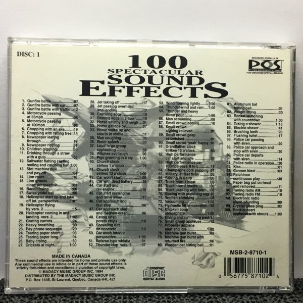 CD 100 SOUND EFFECTS 1.2.3._画像3