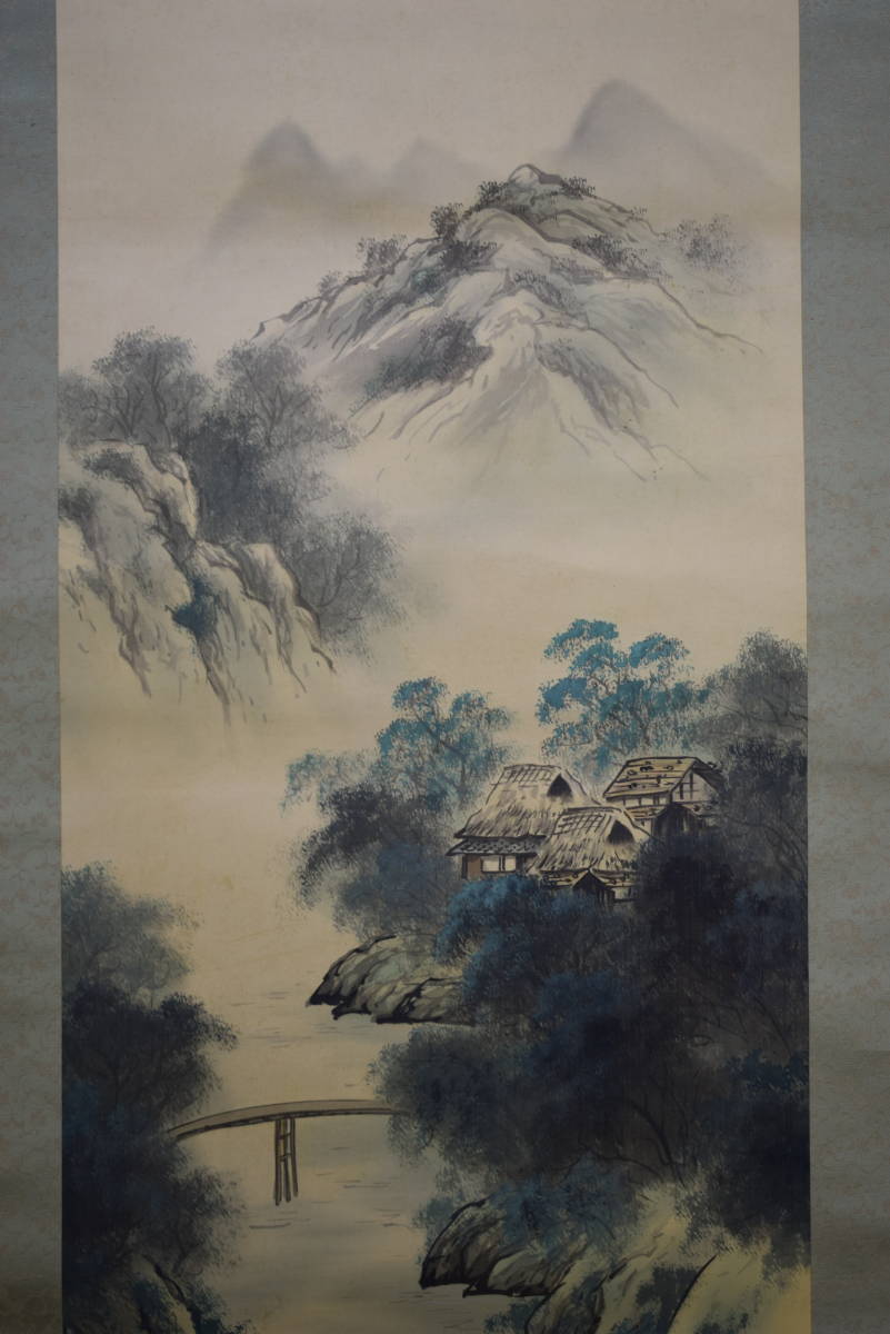 真作】//光暉/山水図/布袋屋掛軸HE-138. .Yahoo Japan Auction