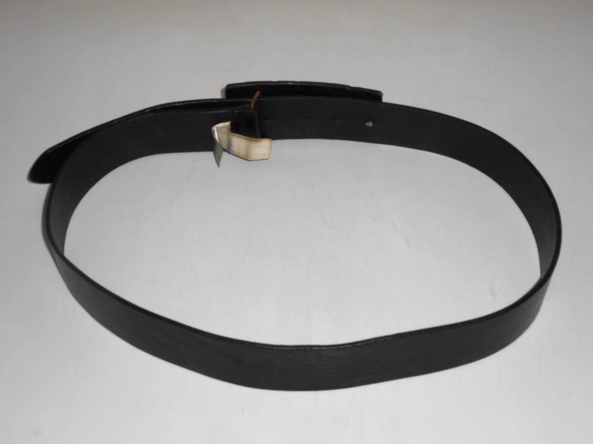  genuine article * diesel DIESEL original leather leather belt black 90cm ( 3F ^