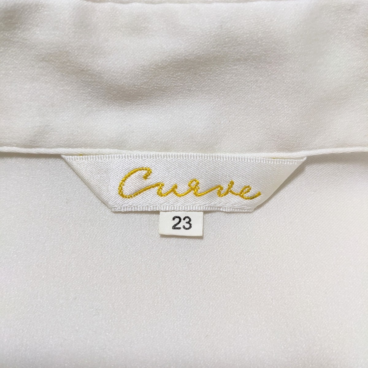 +FR29 Curve formal lady's 23 number 23R 7 minute sleeve . minute sleeve blouse white plain . collar business ceremony large size 
