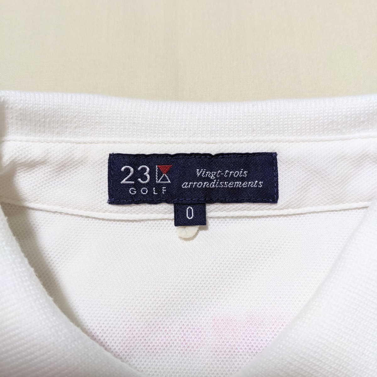 +AR42 23 район GOLF женский 0 S рубашка-поло с коротким рукавом cut and sewn белый розовый спорт одежда Golf 