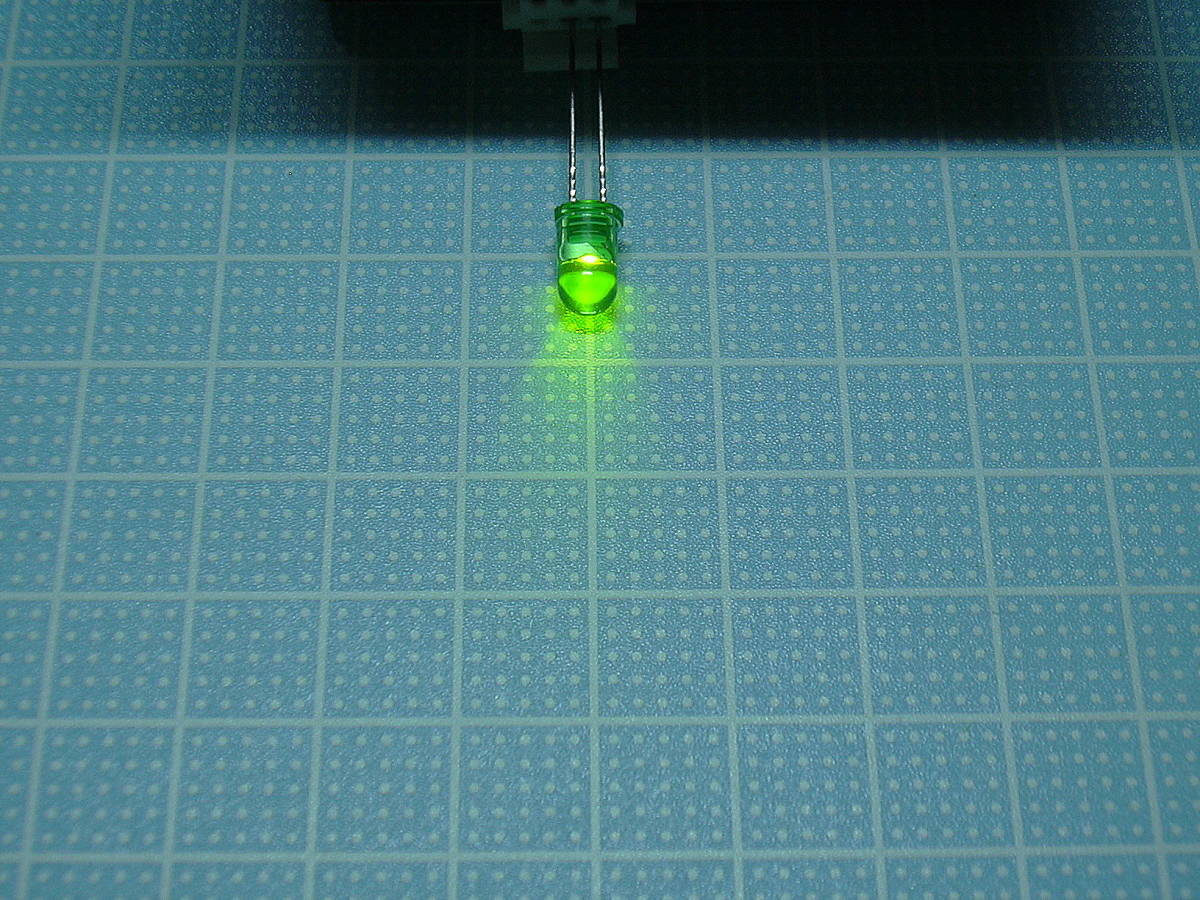 LED　φ5 黄緑　汎用輝度　SLR-56MC3F-Q　ROHM　　 　　　　10個_画像2