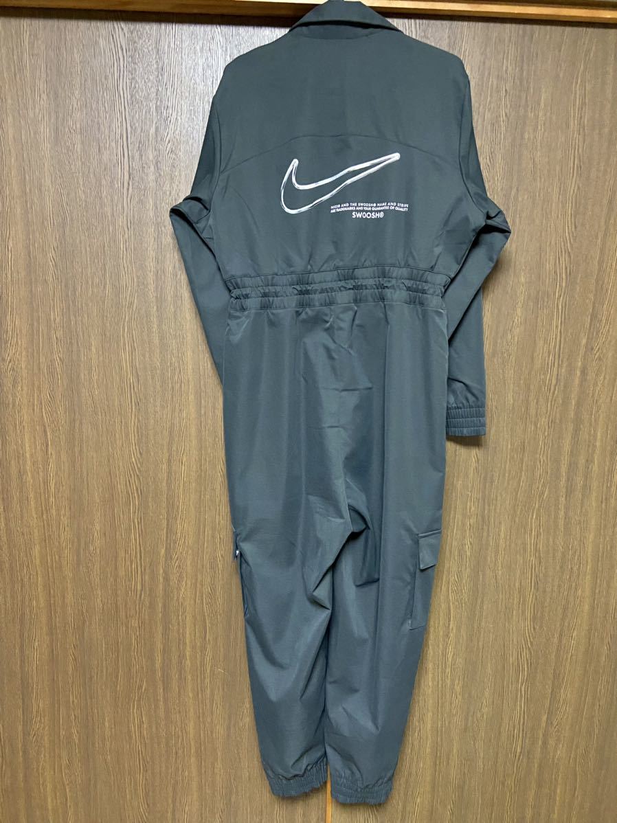 NIKE ナイキ ジャンプスーツ オールインワン ツナギ つなぎ スウォッシュ ロゴ ブラック Lサイズ