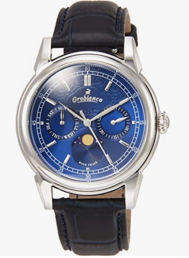 新品未使用 送料無料 オロビアンコ 腕時計 OR0074-5 ムーンフェイズ ブルー メンズ orobianco