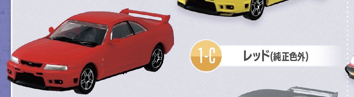 エフトイズ　F-toys ミニカー　日産名車伝説　２３　ニッサン スカイライン　GTR V・spec 純正色外_画像1