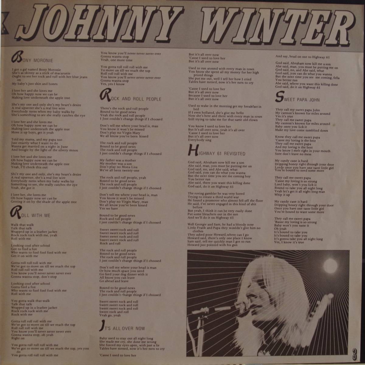 ★【国内盤】Johnny Winter - Captured Live!【25AP 1254】_画像4