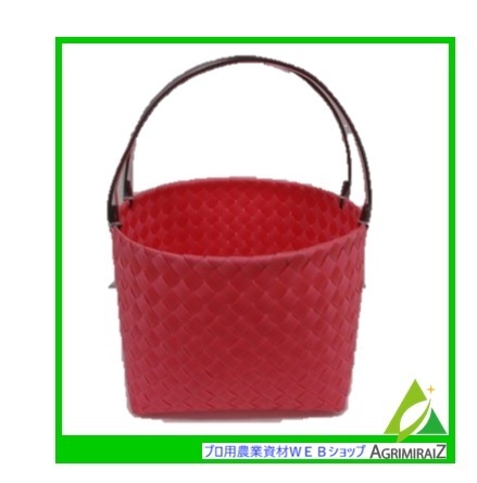  hand-knitted .PP band basket basket handmade PP basket PP basket (16)( red )