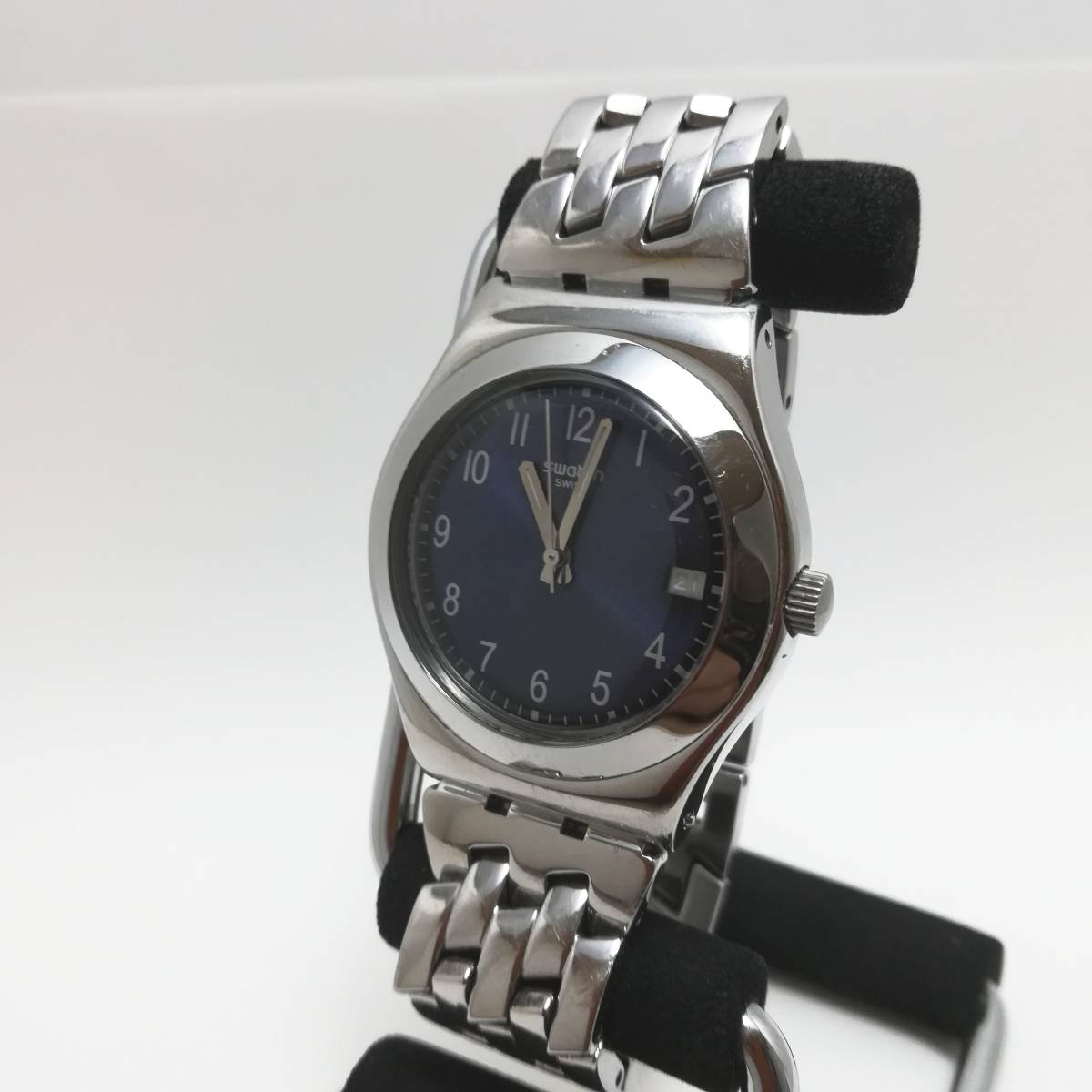 *SWATCH Swatch IRONY purple / lady's wristwatch / battery replaced 