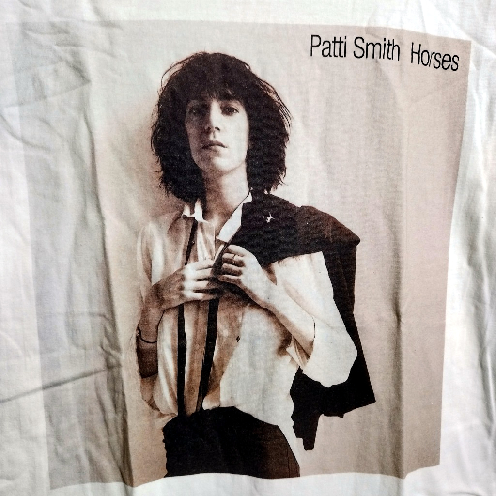 パティスミス Patti Smith 名盤『ホーセス - Horses』ジャケット BIGプリント バンドTシャツ◇送料無料/新品 バンドT パンク PUNK rock_画像2