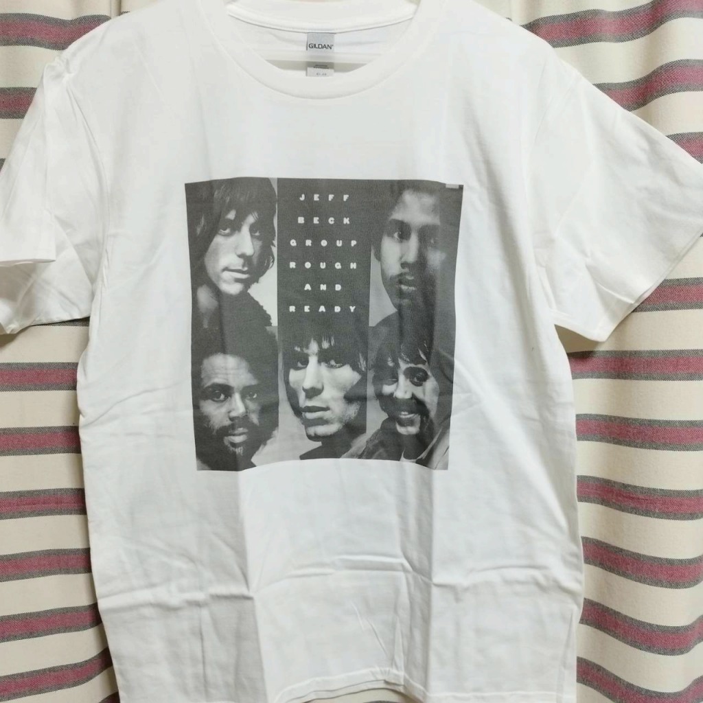 ジェフベックグループ（The Jeff Beck Group）『ラフアンドレディ- Rough and Ready』 追悼 Tシャツ Lサイズ 送料無料/新品 バンドTシャツ_画像1