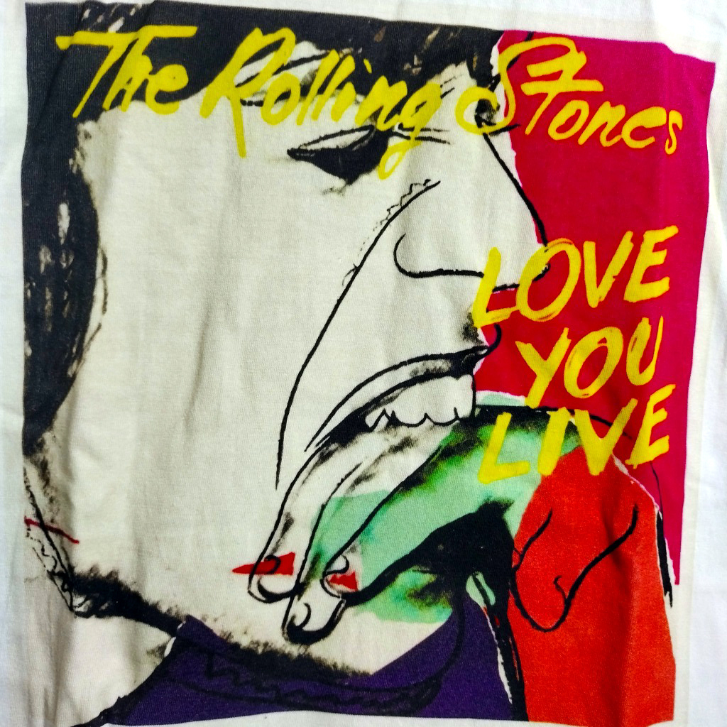 ローリングストーンズ The Rolling Stones BIGプリントTシャツ LOVE YOU LIVE【Mサイズ】新品/送料無料  アンディウォーホル ANDY WARHOL