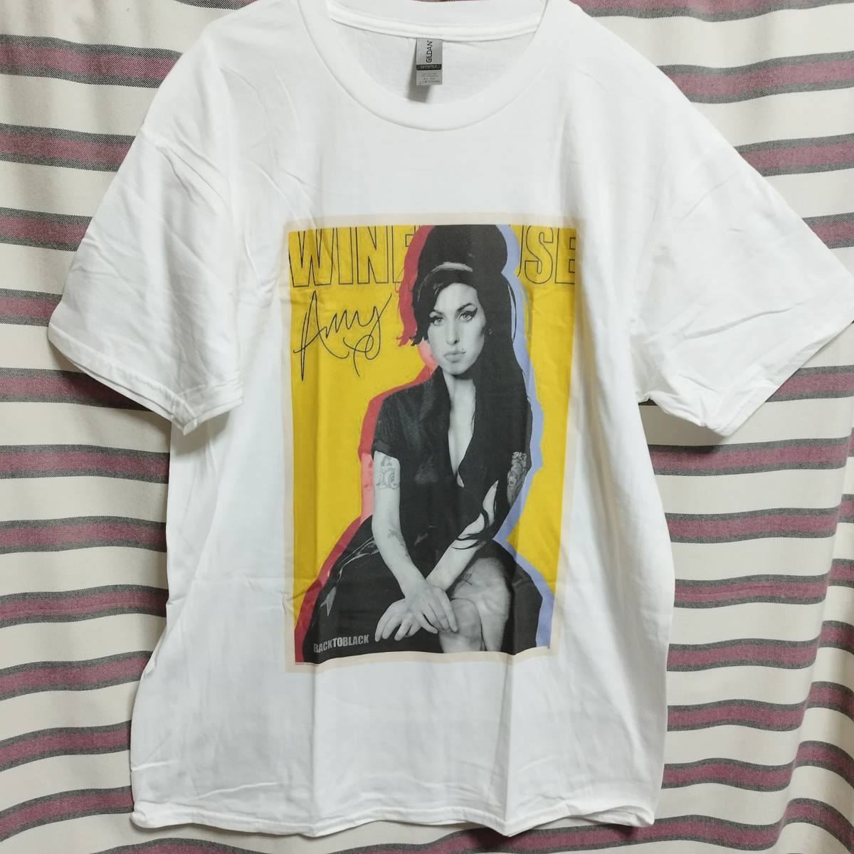 Amy Winehouse エイミーワインハウス BIGプリントTシャツ【Lサイズ