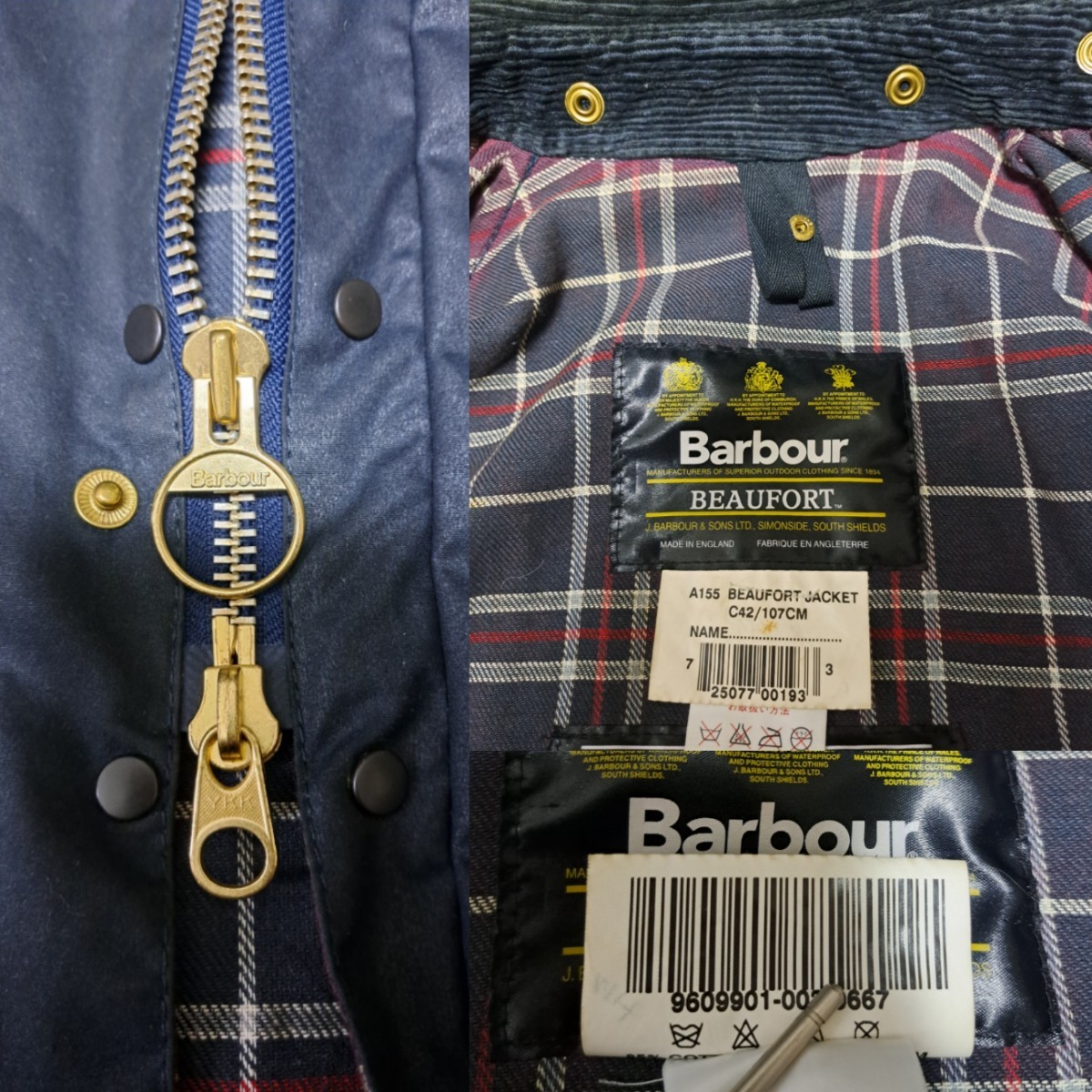 90s ほぼ新品　 希少 　42　ネイビー　 バブアー 　ビューフォート90s barbour beaufort　　 ビデイル　bedale  ヴィンテージ　80s