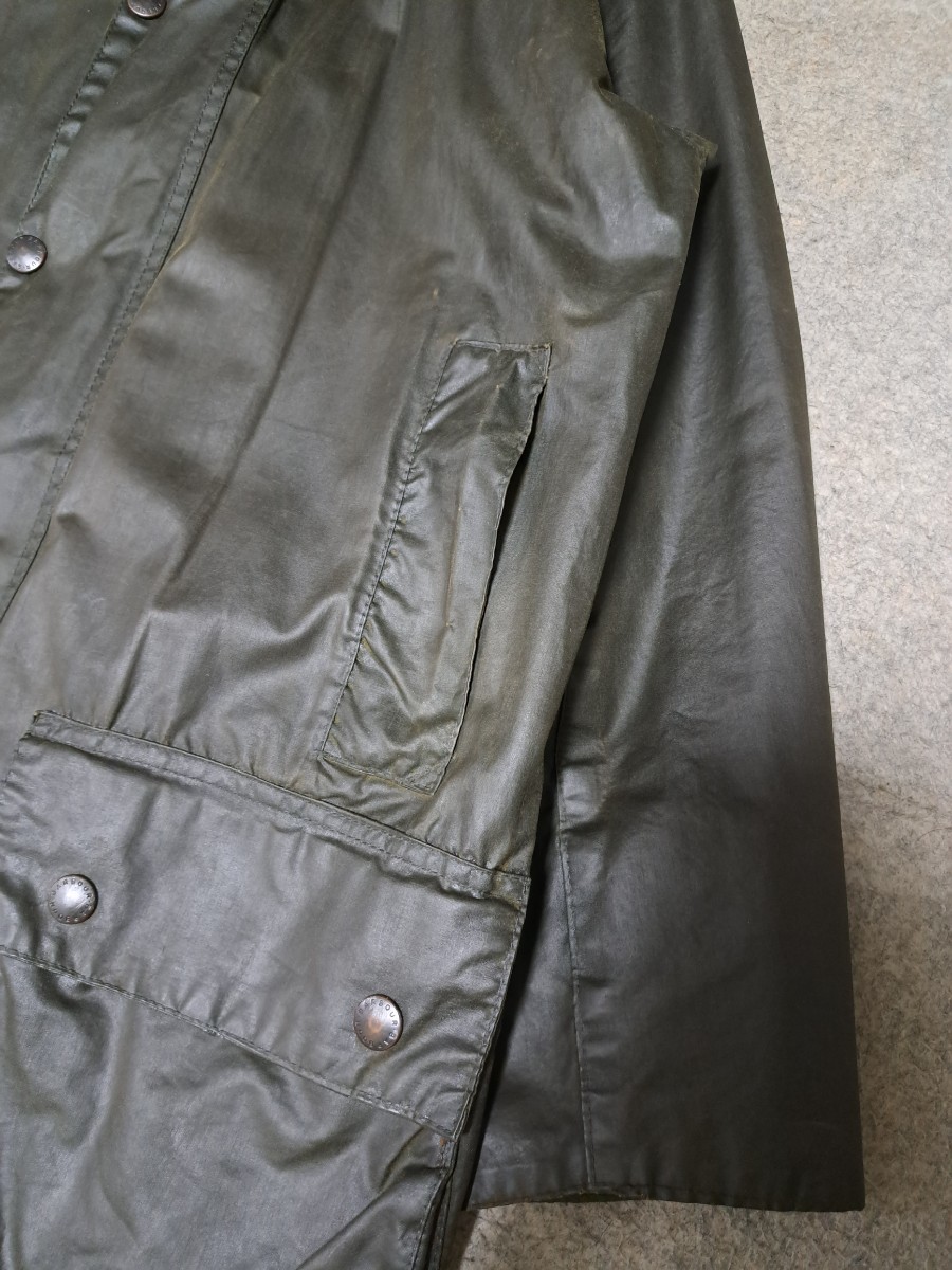 80s 美品 スペシャル YKK棒ZIP 36 セージ ボーダー Barbour border