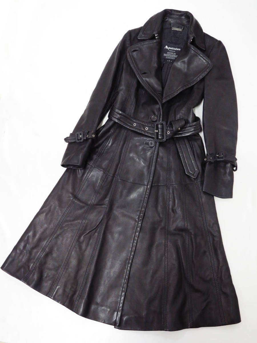 希少！！】 Edition Limited Coat Trench Leather Aquascutum 限定 35