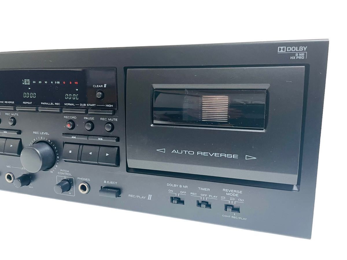 美品★ TEAC カセットデッキ ダブルオートリバース ブラック W-890R-B 【動作品】