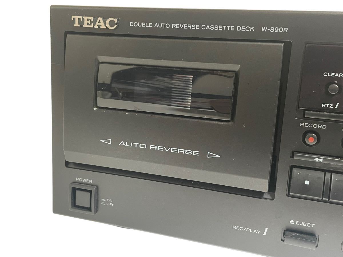 美品★ TEAC カセットデッキ ダブルオートリバース ブラック W-890R-B 【動作品】