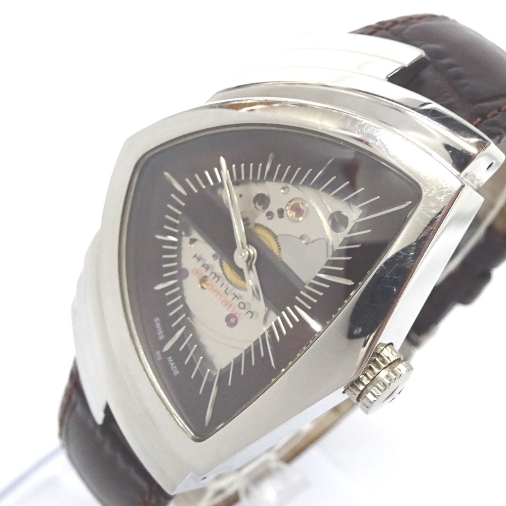 Ft584182 ハミルトン 腕時計 ベンチュラ H245150 自動巻き 革ベルト メンズ HAMILTON