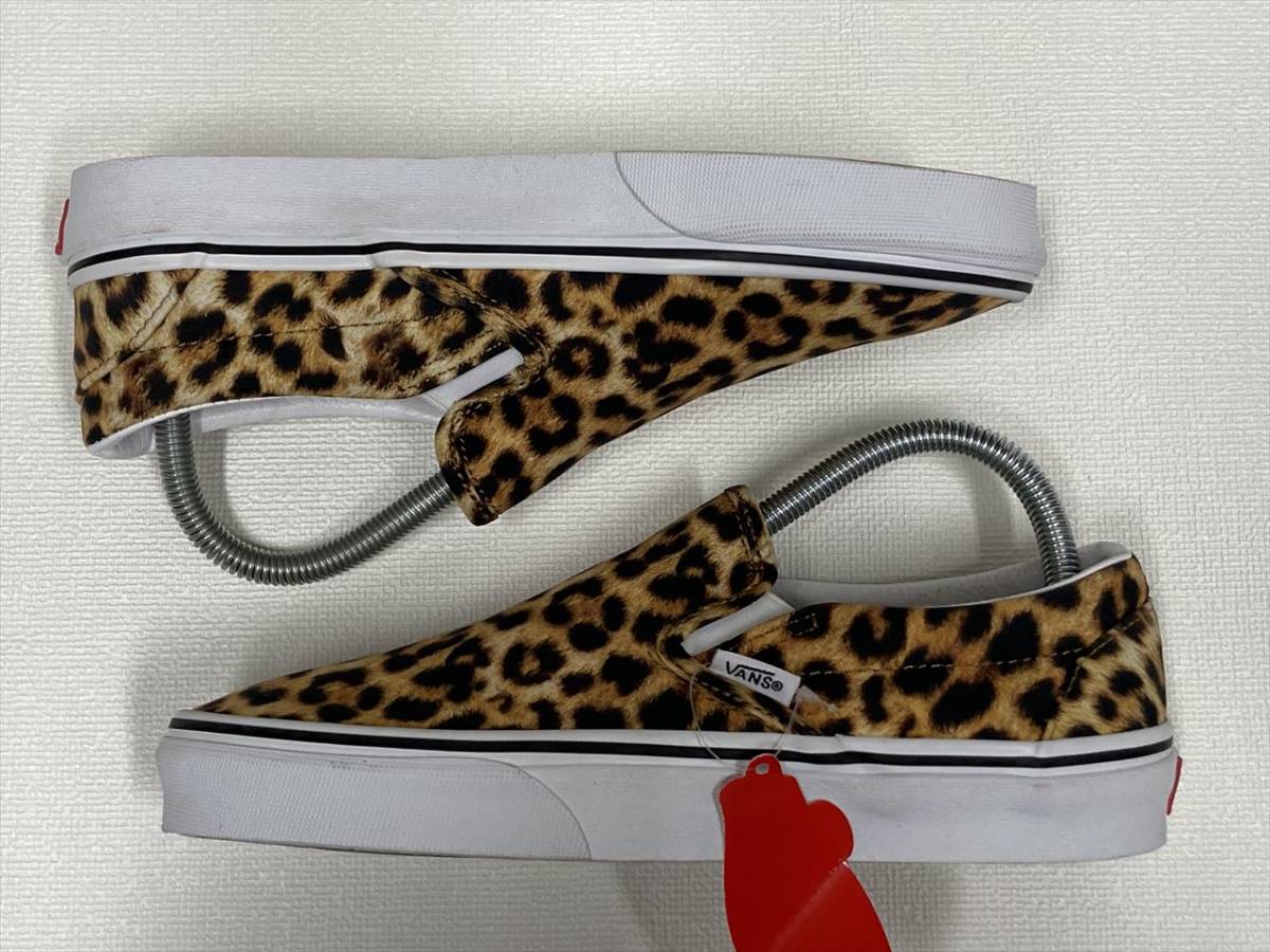  редкость!! VANS SLIPON Leopard общий рисунок принт US6 (24cm) America план ограничение!! туфли без застежки Vans 