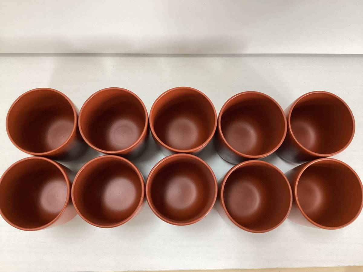 常滑焼 茶器セット 急須 ゆのみ 朱泥 在銘 深むし用 C242 8