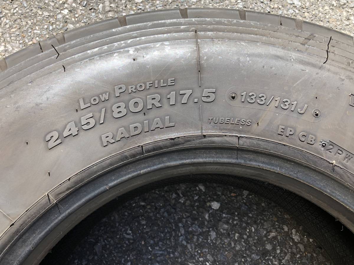 【中古タイヤ A1487】2018年製 9分山 ブリヂストン 245/80R17.5 133/131J R173　 6本セット_画像3