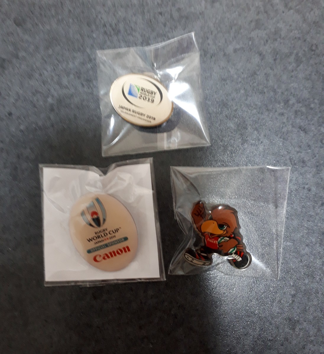  rugby World Cup pin bachi pin badge 3 piece set 2019 pin z Canon unused 
