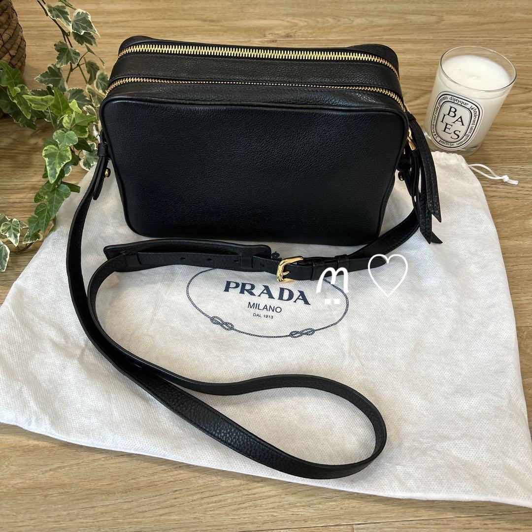 送料無料 PRADA プラダ ヴィッテロレザーショルダーバッグ 斜めがけ