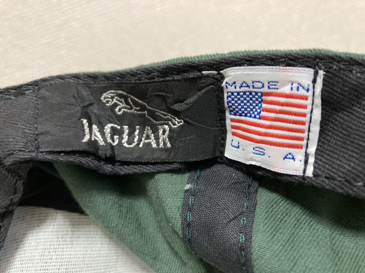 80's90's USAヴィンテージ キャップ 帽子 JAGAR ジャガー 企業キャップ USA製 アメリカ製 緑 グリーン/ 80年代 90年代 ワンポイント 刺繍_画像5