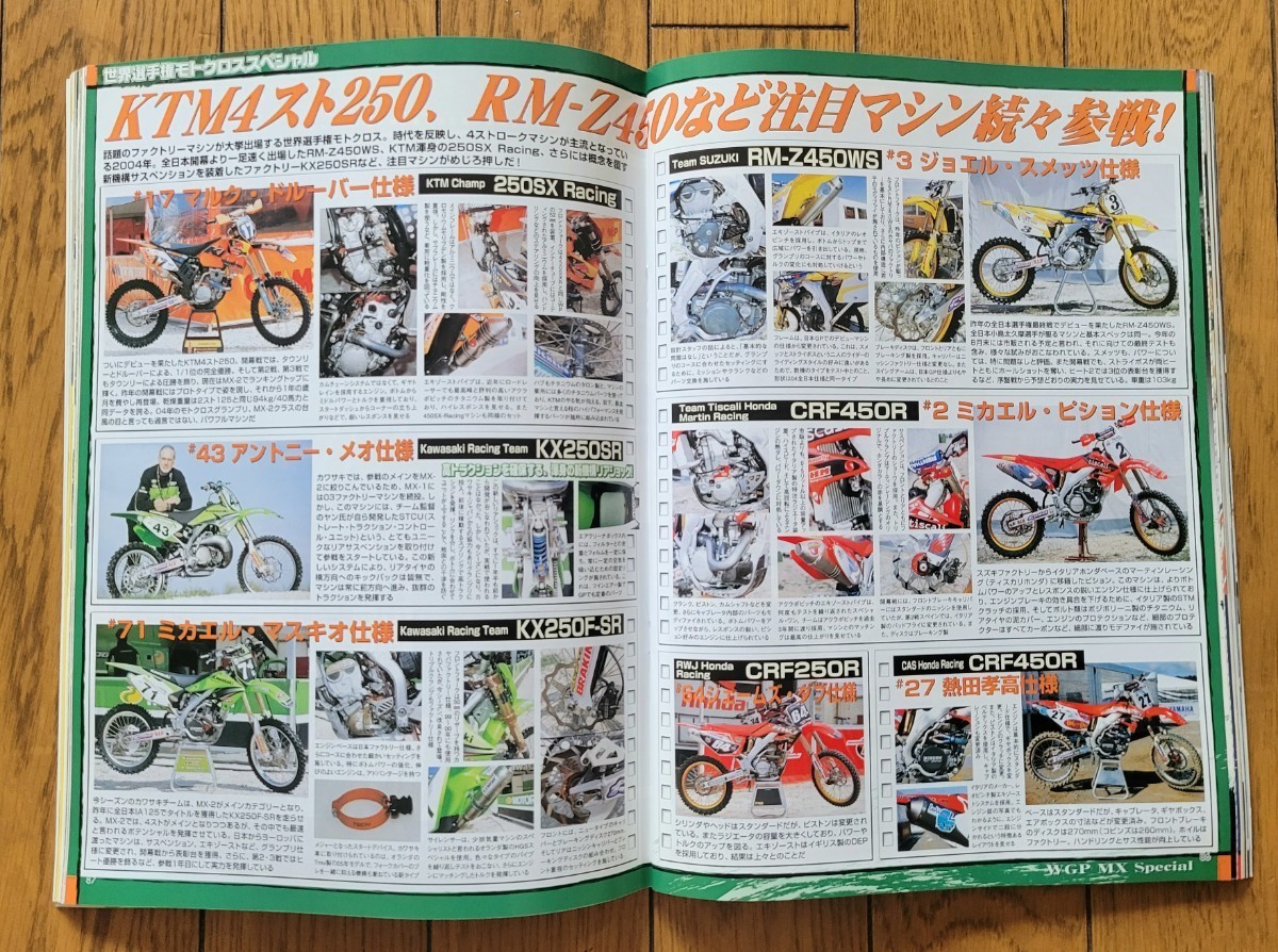 ★ DIRT SPORTS 2004 No.223 ダートスポーツ [レベル別ジャンプテクニック] KX450F RM-Z450WS YZ450FM CRF450R KTM モトクロス ★_画像9