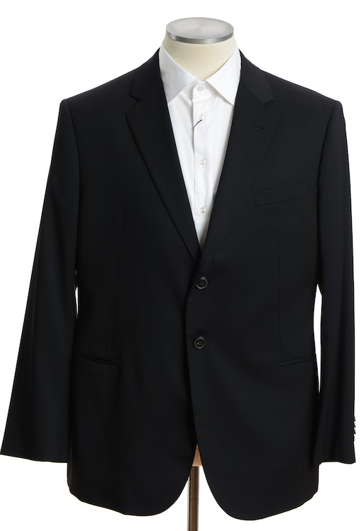 【ST352】 ジョルジオアルマーニ黒ラベル ブラックスーツ（56 SHORT） 黒色無地 冠婚葬祭／結婚式 S/S 新品