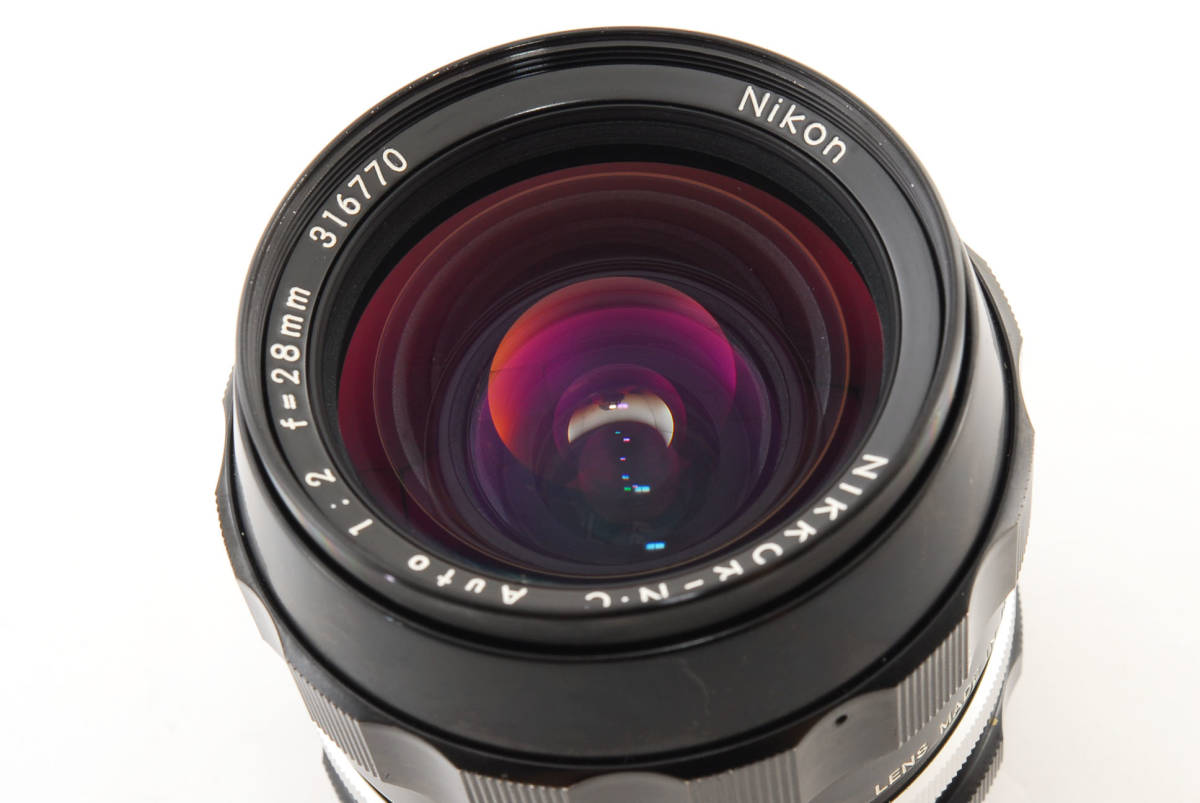 即決Nikon ニコンNikkor-N.C Auto 28mm F/2 Non-Ai Wide Angle MF Lens