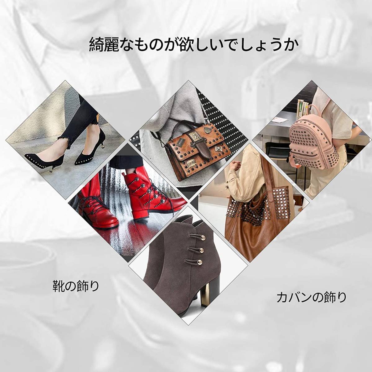 格安店 YFFSFDC レザークラフト カシメセット 3サイズ 4種色リベット