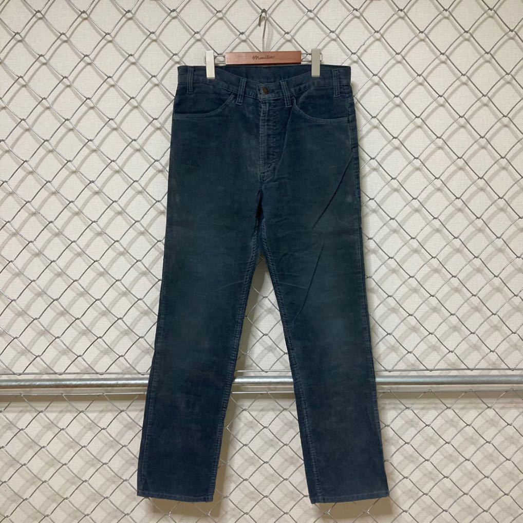 80s Levi's 519-1517 リーバイス 85年製 42TALON ブラック コーデュロイパンツ 32×33_画像3