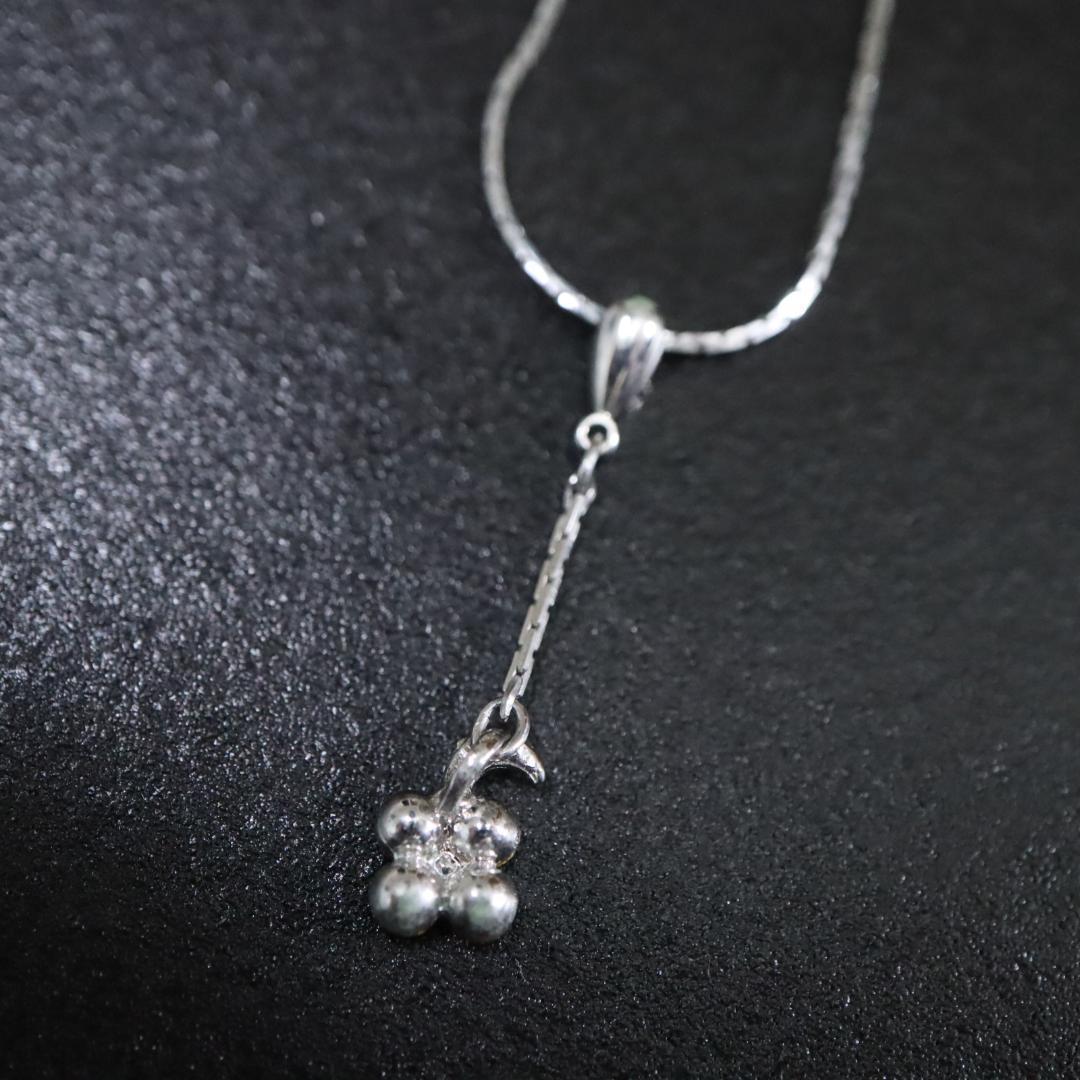[ anonymity delivery ] Courreges necklace silver flower Stone blue 