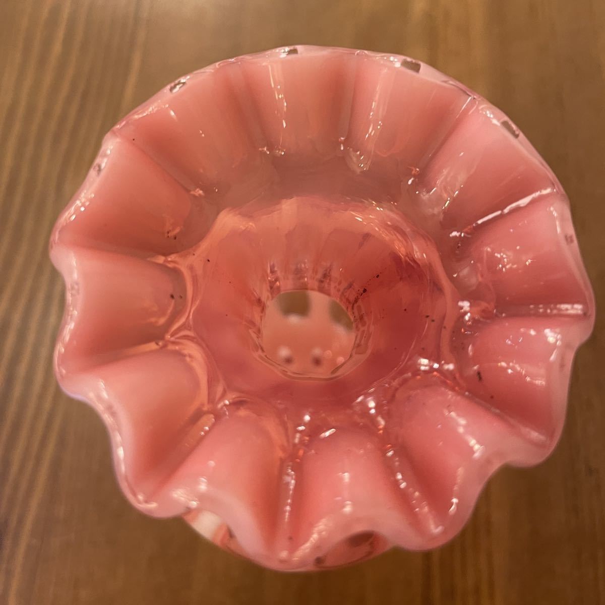 Fenton フェントン クランベリー コインドット 花瓶 フラワーベース