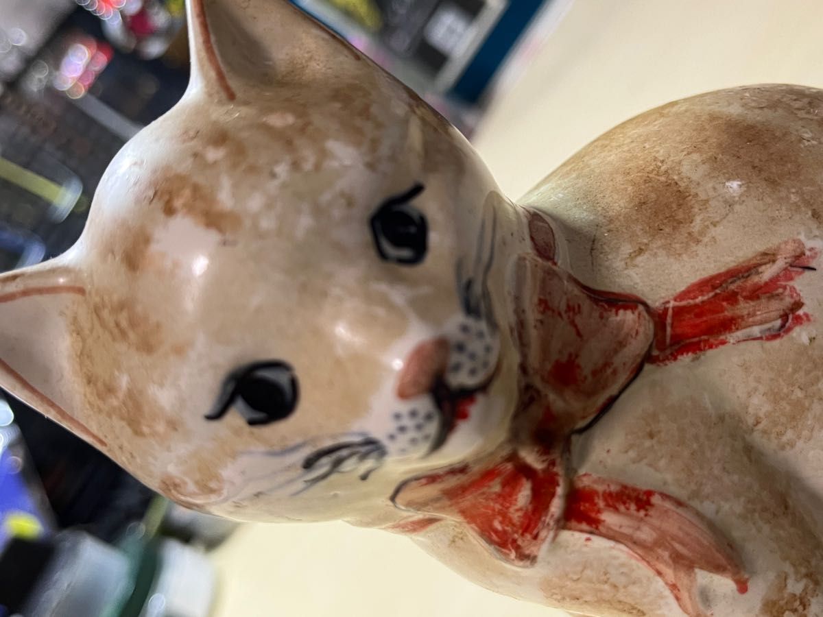 猫レトロ置物