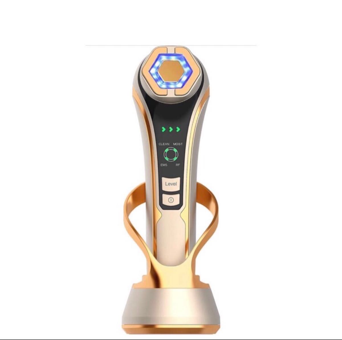 【昇級改良版】美顔器 RF美顔器 イオン導出 イオン導入 EMS 微電流 LED搭載 1台6役 4種類モード 3段階レベル