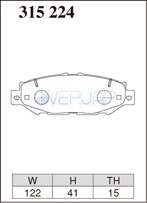 M315224 DIXCEL Mタイプ ブレーキパッド リヤ用 トヨタ クラウン LS151/HJZS151/JZS153/JZS155/JZS157 1995/8～2001/8 2500～3000_画像2