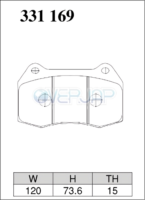 M331169 DIXCEL Mタイプ ブレーキパッド フロント用 ホンダ シビック FD2 2005/9～ 2000 TYPE-R_画像2