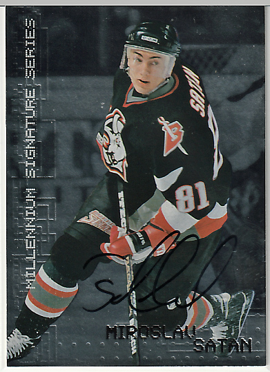 98-99 NHL BE A PLAYER Autograph【MIROSLAV SATAN】#33 MILLENNIUM SIGNATURE SERIES_画像1