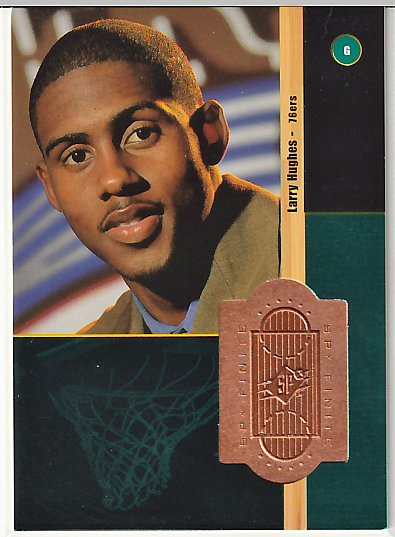 98-99 UD SPx FINITE #218 RC【LARRY HUGHES】1898/2500 RookieCard 76ers_画像1