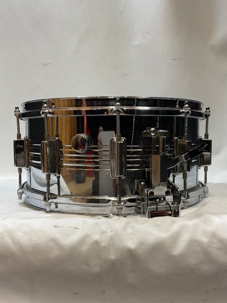 u50826 パール 80年代 Pearl スネア 14×6.5ブラスシェル-